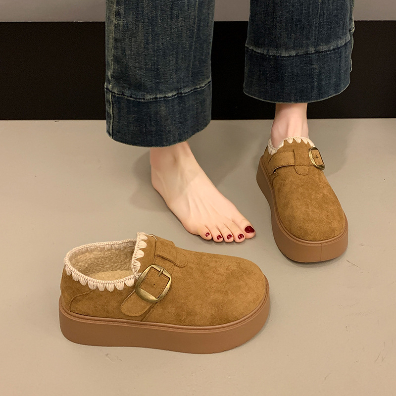 Ženske Birkenstock čizme za zimu s debelom potplatom, umjetna kratka krzna, vezanje, zimska toplina