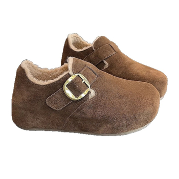 Ženski kožni loaferi s debelom potplatom, unutarnje povećanje visine, pliš podstava, latex uložak