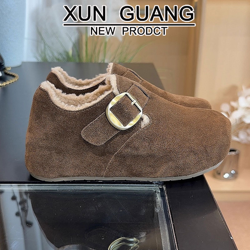 Ženski kožni loaferi s debelom potplatom, unutarnje povećanje visine, pliš podstava, latex uložak