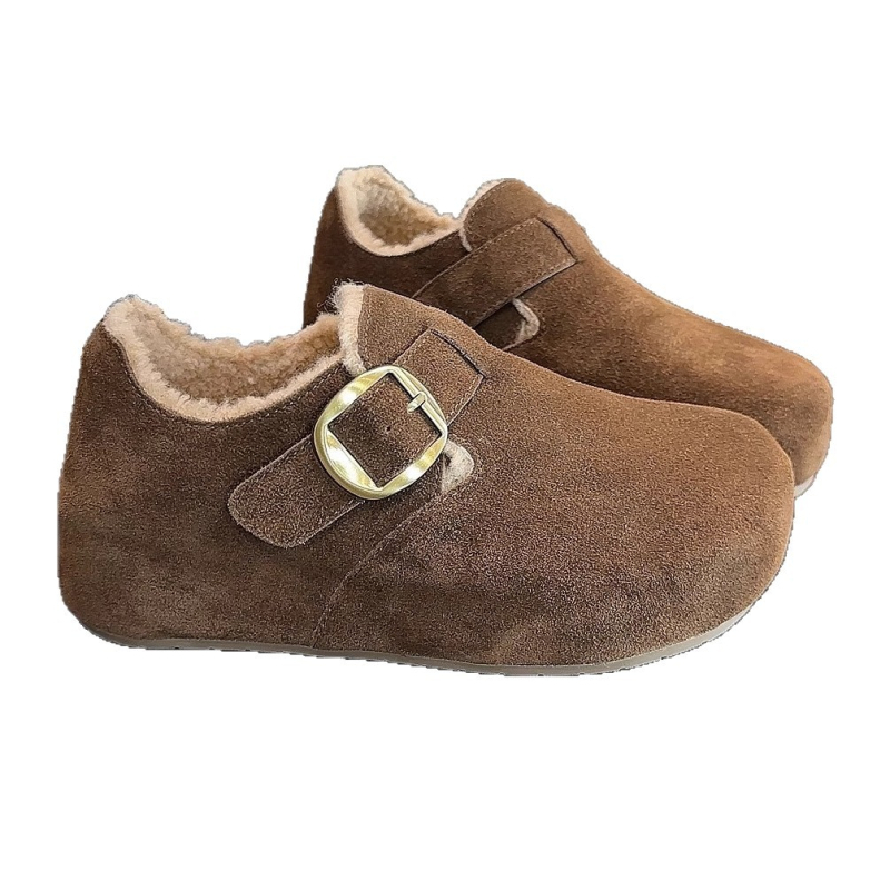 Ženski kožni loaferi s debelom potplatom, unutarnje povećanje visine, pliš podstava, latex uložak