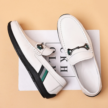 Мъжки обувки Bean Shoes – Горна част: кожа от първи слой телешка кожа, Подметка: гума, Нос: кръгъл, Стелка: кожа от първи слой свинска кожа, Пролет