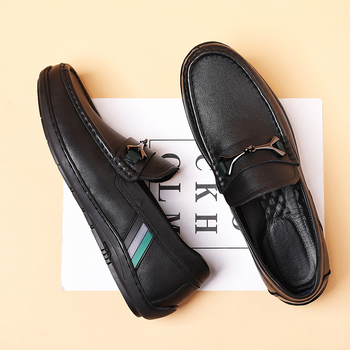 Мъжки обувки Bean Shoes – Горна част: кожа от първи слой телешка кожа, Подметка: гума, Нос: кръгъл, Стелка: кожа от първи слой свинска кожа, Пролет