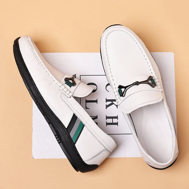 Мъжки обувки Bean Shoes – Горна част: кожа от първи слой телешка кожа, Подметка: гума, Нос: кръгъл, Стелка: кожа от първи слой свинска кожа, Пролет