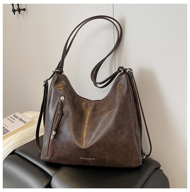 Višenamjenski pretvorljivi ruksak - PU materijal, vodoravni kvadratni oblik, zatvaranje na zip, poliester podstava, ulični stil