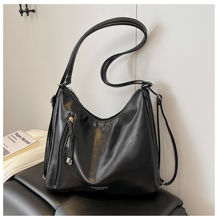 Višenamjenski pretvorljivi ruksak - PU materijal, vodoravni kvadratni oblik, zatvaranje na zip, poliester podstava, ulični stil