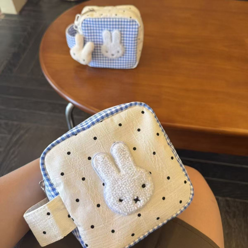 Torba za kameru s motivom Miffy, korejskog stila, unisex, poliester vanjska strana i podstava, zatvaranje na zip