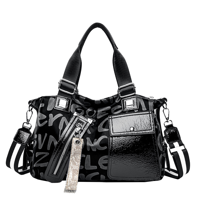 Ženska torba preko ramena Tote – street style, PU materijal, velika kapaciteta, vodoravni kvadratni oblik, otvaranje s kapom, unutarnji džepovi: džep na zip, džep za telefon, džep za ID, dvostruki remeni