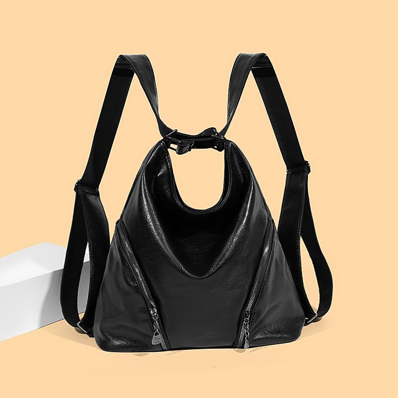 Ženska PU crossbody tote torba – s jednom remenom, zatvarač, podstava od poliestera, pravokutnog oblika