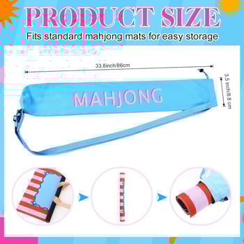 Mahjong torba za skladištenje i putovanja — višefunkcionalna prijenosna kozmetička torba, poliester, podstava poliester, otisak uzorka, zatvarač