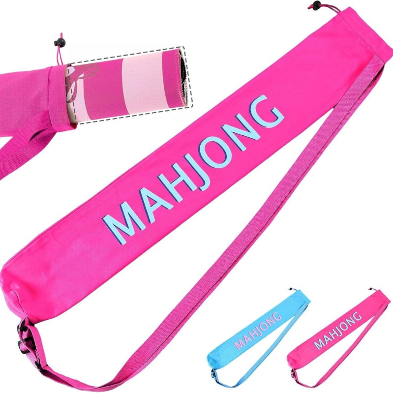 Mahjong torba za skladištenje i putovanja — višefunkcionalna prijenosna kozmetička torba, poliester, podstava poliester, otisak uzorka, zatvarač