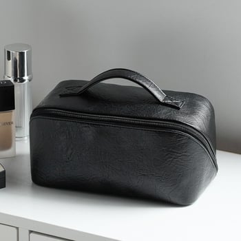 PU kozmetička torbica za žene — prijenosna, višenamjenska torbica za kozmetiku s zatvaračem i pamukom iznutra