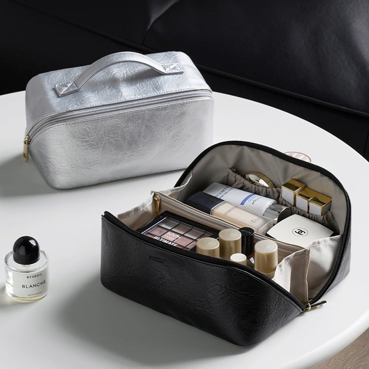 PU kozmetička torbica za žene — prijenosna, višenamjenska torbica za kozmetiku s zatvaračem i pamukom iznutra