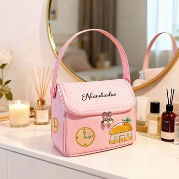 Kozmetička torbica PU - print uzorak, podstava od poliestera, zatvarač, vodootporna