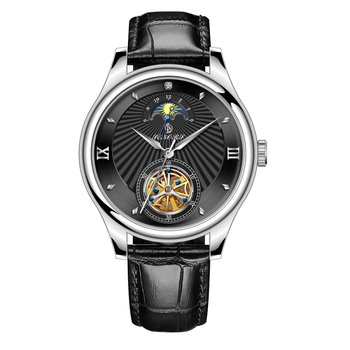 Muški automatski mehanički sat s tourbillonom SENORS SN169, vodootporan do 30 m, kućište i narukvica od nehrđajućeg čelika, mehanizam Seagull
