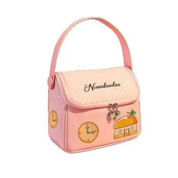 Taštička na kozmetiku do tvaru domu, veľká kapacita, prenosný cestovný organizér na kozmetiku, viac priehrad, Cartoon vzor, Materiál PU, Podšívka Nylon, Zips zatváranie, priedušné, vodotesné, antibakteriálne