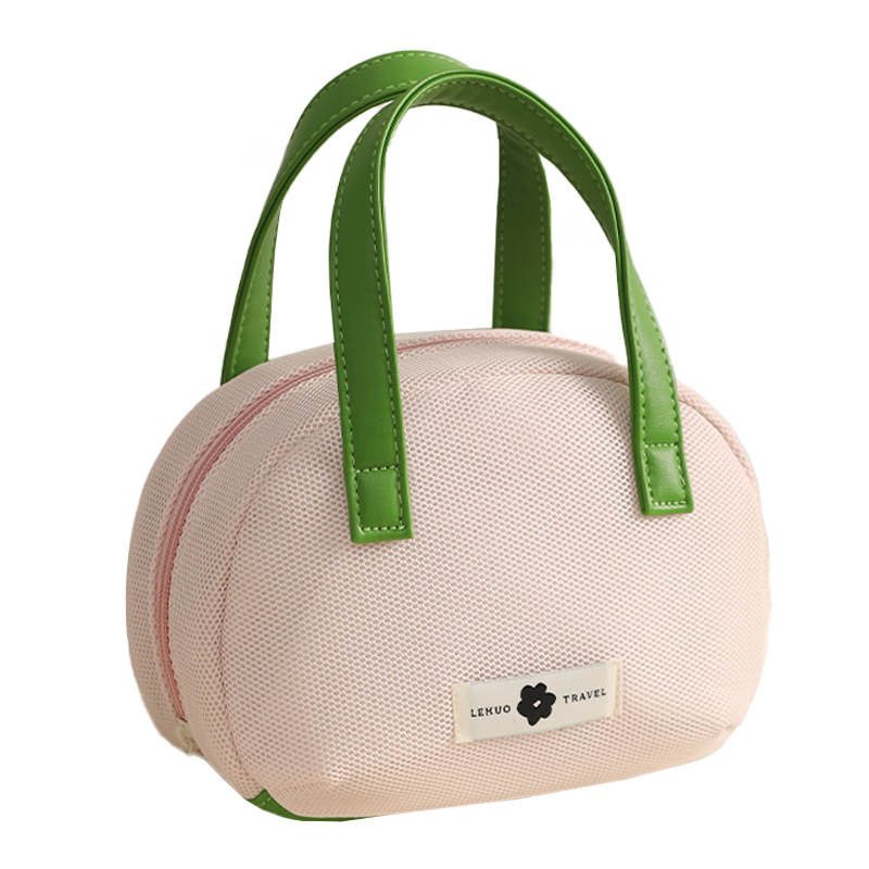 Putna kozmetička torbica za putovanje, poliester, jednobojni dizajn, vodootporna i proširiva, gradski minimalistički stil, unisex