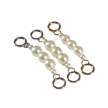 Ζώνη τσάντας/ώμου με επέκταση αλυσίδας από μαργαριριάρια — DIY μακρύτερη αλυσίδα από μαργαριριάρια, κράμα ψευδάργύρου + μαργαριριάρια, καλοκαίρι 2023 κυκλοφορία, κωδικός 26712029202