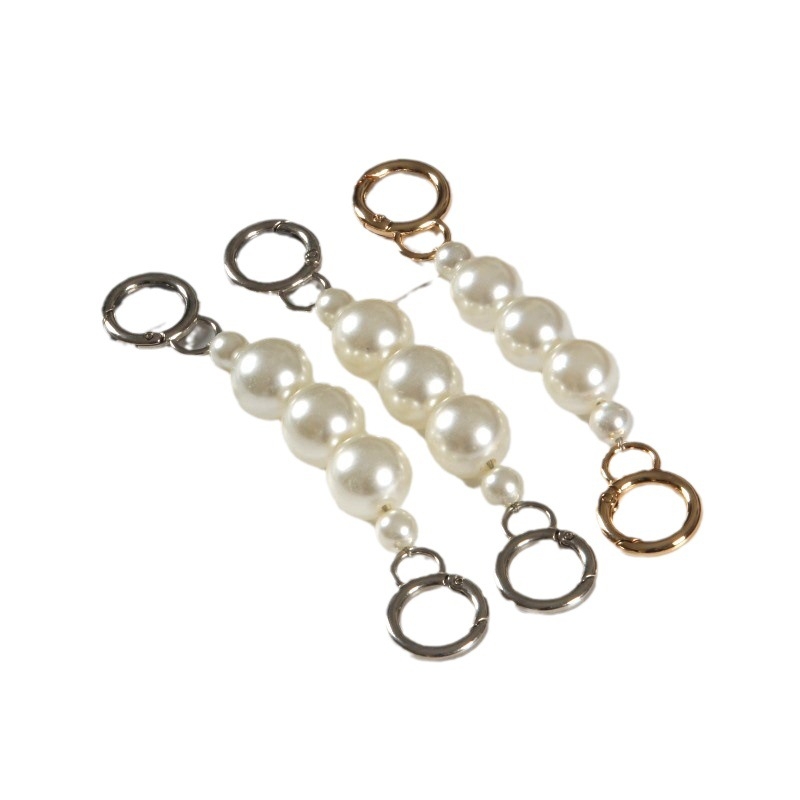 Ζώνη τσάντας/ώμου με επέκταση αλυσίδας από μαργαριριάρια — DIY μακρύτερη αλυσίδα από μαργαριριάρια, κράμα ψευδάργύρου + μαργαριριάρια, καλοκαίρι 2023 κυκλοφορία, κωδικός 26712029202