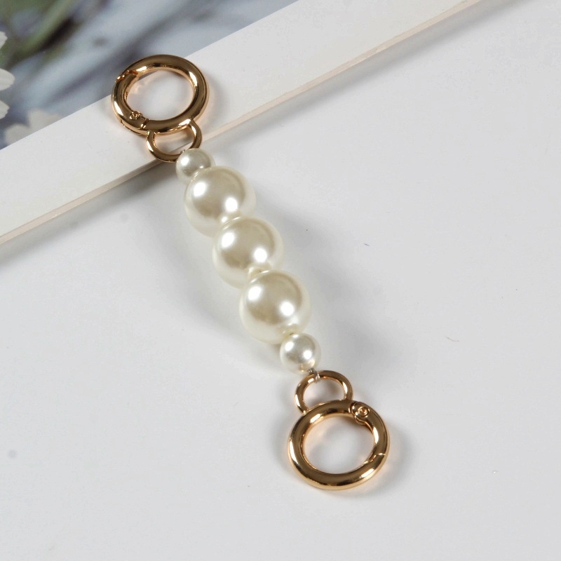 Ζώνη τσάντας/ώμου με επέκταση αλυσίδας από μαργαριριάρια — DIY μακρύτερη αλυσίδα από μαργαριριάρια, κράμα ψευδάργύρου + μαργαριριάρια, καλοκαίρι 2023 κυκλοφορία, κωδικός 26712029202