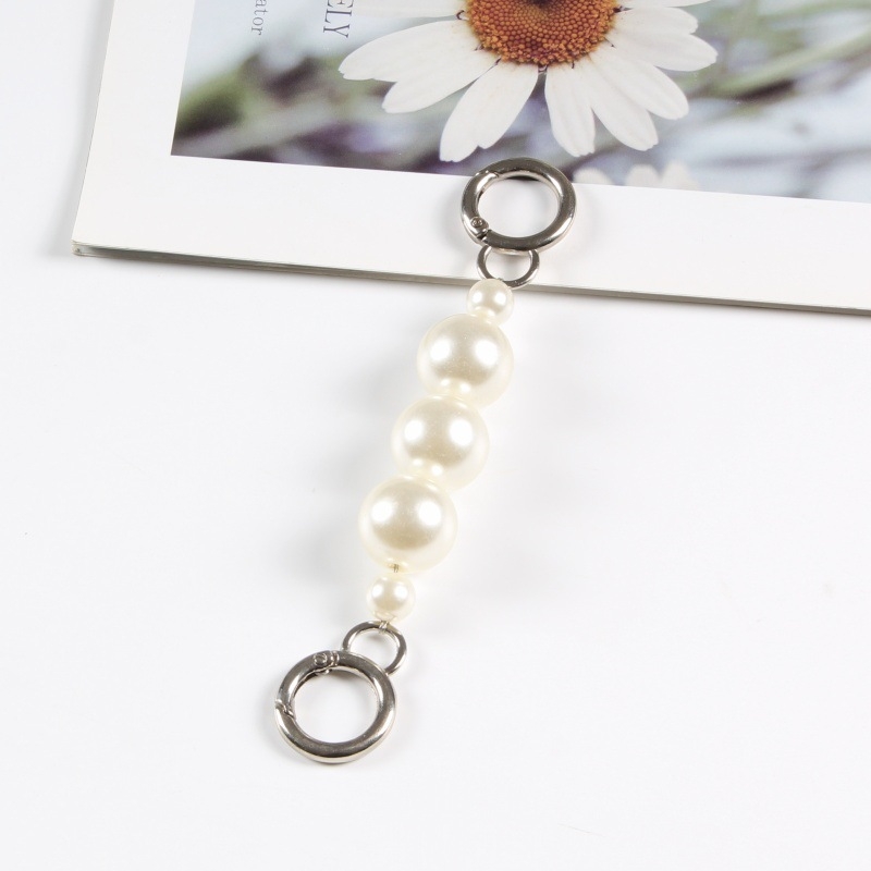 Ζώνη τσάντας/ώμου με επέκταση αλυσίδας από μαργαριριάρια — DIY μακρύτερη αλυσίδα από μαργαριριάρια, κράμα ψευδάργύρου + μαργαριριάρια, καλοκαίρι 2023 κυκλοφορία, κωδικός 26712029202