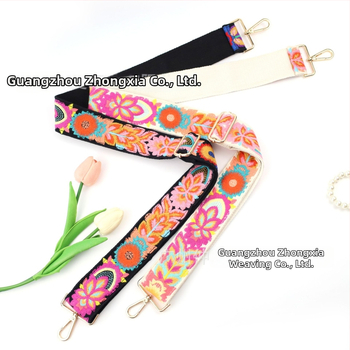 Ιμάντας τσάντας με κέντημα λουλουδιών, βαμβακερό υλικό, στυλ mix‑and‑match, μειώνει το φορτίο