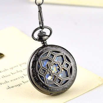 Džepni sat s antičkim skeletnim dizajnom i preklopnim poklopcem – Model 039; Kućište: legura; Remen: legura; Staklo: mineralno ojačano staklo; Stil: Antik