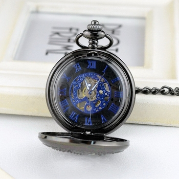 Džepni sat s antičkim skeletnim dizajnom i preklopnim poklopcem – Model 039; Kućište: legura; Remen: legura; Staklo: mineralno ojačano staklo; Stil: Antik