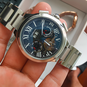 Caseno 6996G Automatski Tourbillon muški sat s nehrđajućim čeličnim kaišem, DL6030 Seagull pokret, safirno staklo, vodootpornost 30 m