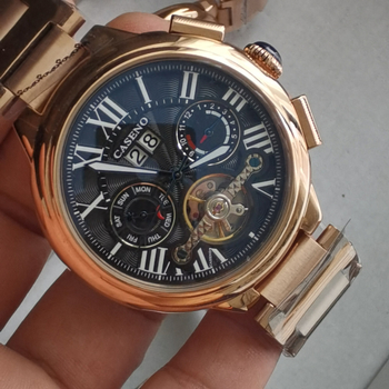 Caseno 6996G Automatski Tourbillon muški sat s nehrđajućim čeličnim kaišem, DL6030 Seagull pokret, safirno staklo, vodootpornost 30 m