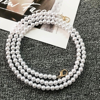 Mingyue πλαστικός ιμάντας για τσάντα με διακοσμητικά μαργαριράκια, μονόχρωμος, ανθεκτικός στη φθορά