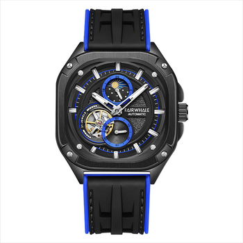 Ceas mecanic Mark Fairwhale – Tourbillon, Fază Lunii, Rezistență la apă 30m, Mișcare 6490