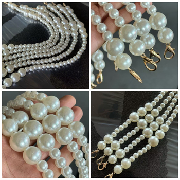 Didi ABS ιμάντας τσάντας με αλυσίδα μαργαριριών, αδιάβροχος και πολύ ελαφρύς, cross-body/ώμου ιμάντας, φρέσκο και γλυκό στυλ, μονόχρωμο μοτίβο