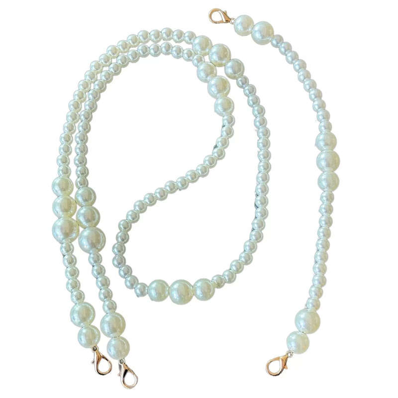 Didi ABS ιμάντας τσάντας με αλυσίδα μαργαριριών, αδιάβροχος και πολύ ελαφρύς, cross-body/ώμου ιμάντας, φρέσκο και γλυκό στυλ, μονόχρωμο μοτίβο