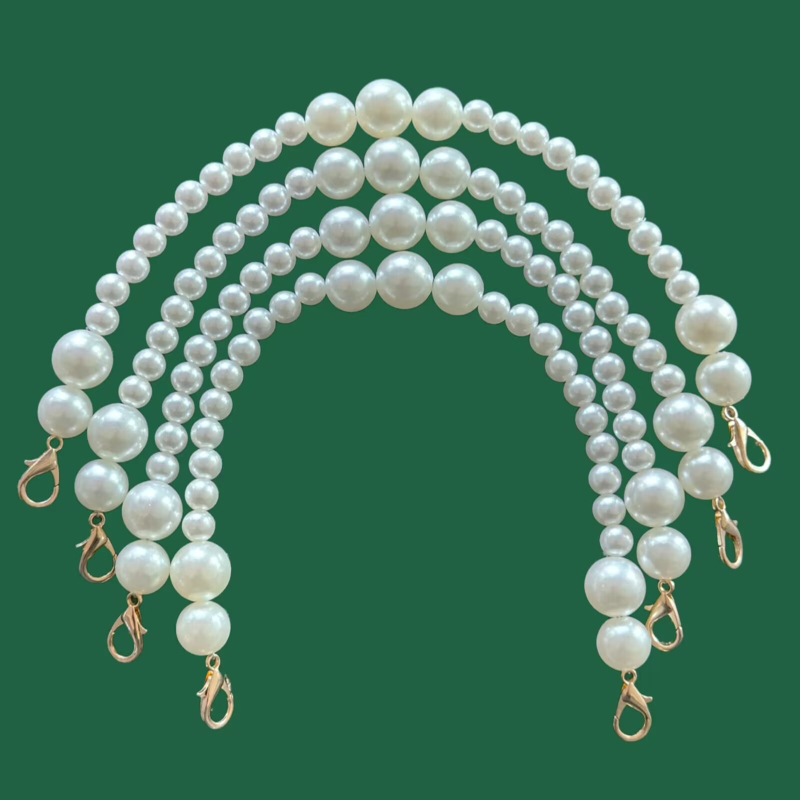 Didi ABS ιμάντας τσάντας με αλυσίδα μαργαριριών, αδιάβροχος και πολύ ελαφρύς, cross-body/ώμου ιμάντας, φρέσκο και γλυκό στυλ, μονόχρωμο μοτίβο