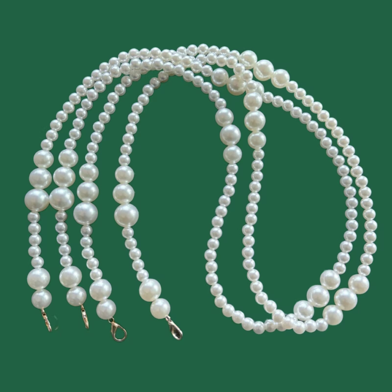 Didi ABS ιμάντας τσάντας με αλυσίδα μαργαριριών, αδιάβροχος και πολύ ελαφρύς, cross-body/ώμου ιμάντας, φρέσκο και γλυκό στυλ, μονόχρωμο μοτίβο