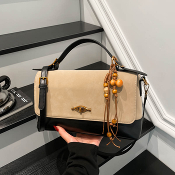 Τσάντα χιαστί από PU δέρμα, αστικός μινιμαλισμός, οριζόντιο τετράγωνο σχήμα, μαγνητικό κούμπωμα, θήκη τηλεφώνου