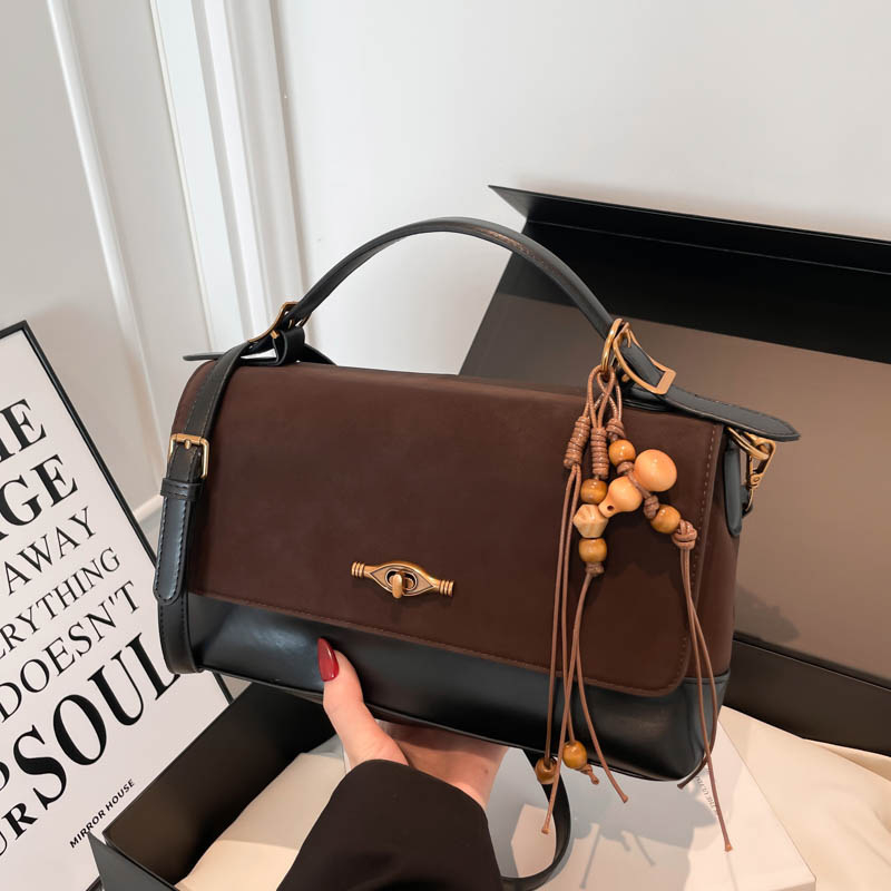 Τσάντα χιαστί από PU δέρμα, αστικός μινιμαλισμός, οριζόντιο τετράγωνο σχήμα, μαγνητικό κούμπωμα, θήκη τηλεφώνου