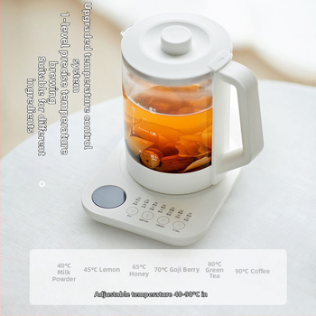 Health Pot Olk-ysh1000a-1, tilpums 1–1.5 L, borosilikāta stikla korpuss, mikroprocesora vadība, elektroniskais termostats