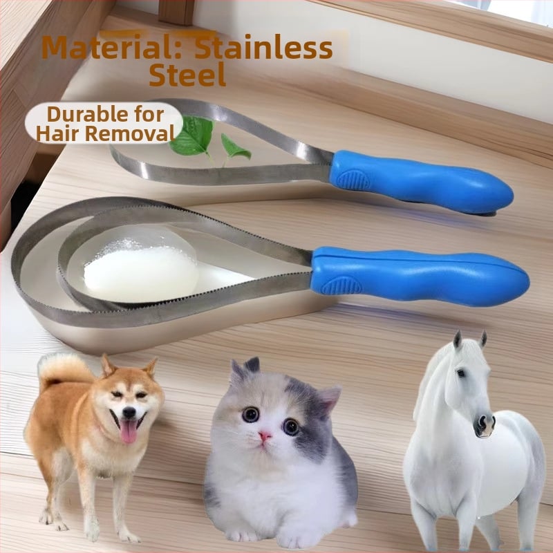 Nerūsējošā tērauda suņu apmatojuma noņemšanas rīks – garu matu suņiem, matu noņemšana un kažokādas retināšana, licencēta zīmola Yiming jingren