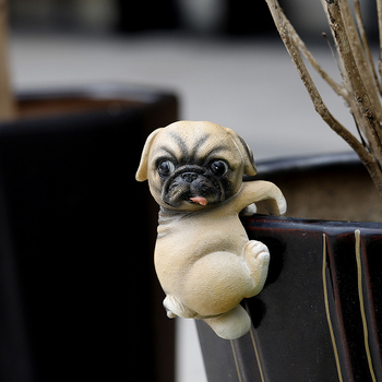 Viseći bonsai lonac s motivom šteneta | Materijal: smola; Marka: Guoxuan; Kategorija: radovi od smole; Stil: kineski stil; Tip materijala: plastika, smola