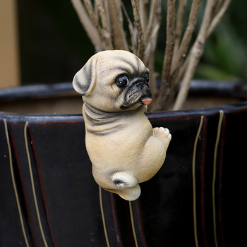 Viseći bonsai lonac s motivom šteneta | Materijal: smola; Marka: Guoxuan; Kategorija: radovi od smole; Stil: kineski stil; Tip materijala: plastika, smola