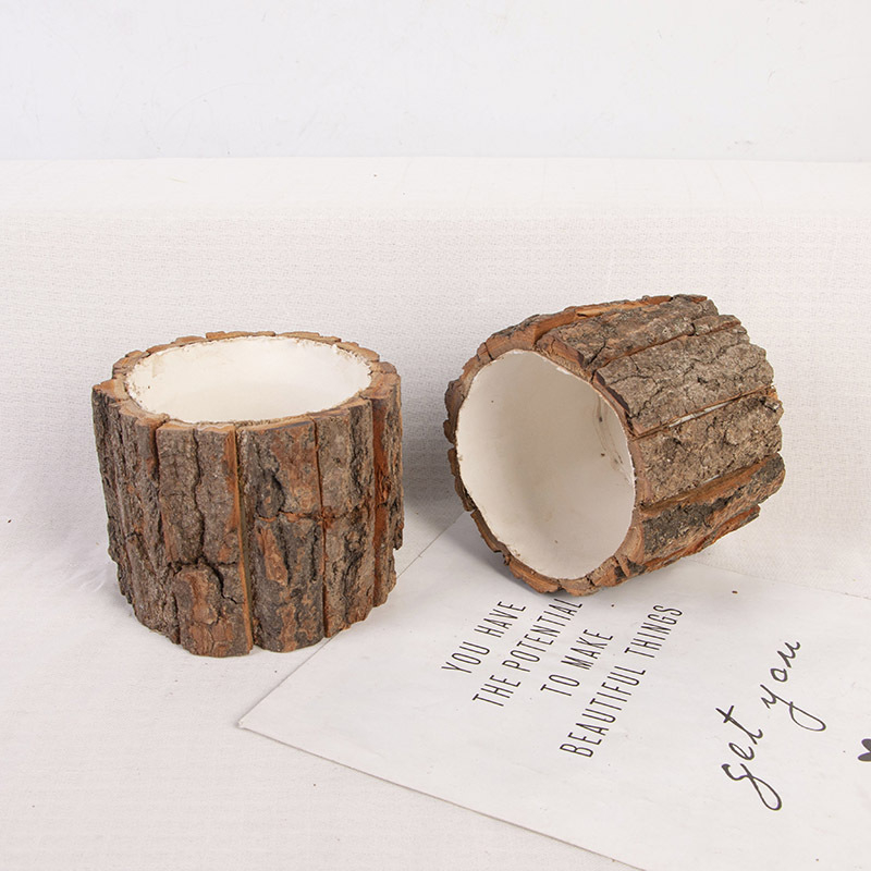 Gėlių krepšelis iš simuliuotos žievės, rankų darbo, pusiau rankinis ir pusiau mechaninis gamybos procesas, pritaikomas, kinų stiliaus