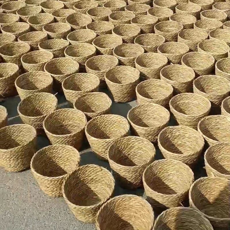 Pletena posuda za cvijeće od vinove loze, nordičkog stila, podna, za dom i vrt, otporna na koroziju