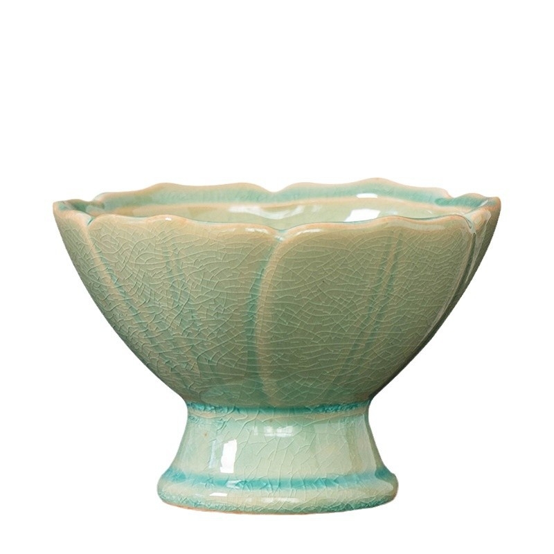 Keramička posuda za cvijeće - ručno izrađena, prozračna, pogodna za stol ili pod, jednostavan stil