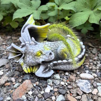 Dinozaurova smoljena dekorativna figura za vanjski vrt, pastoralni stil, ukrašavanje cvjetne posude