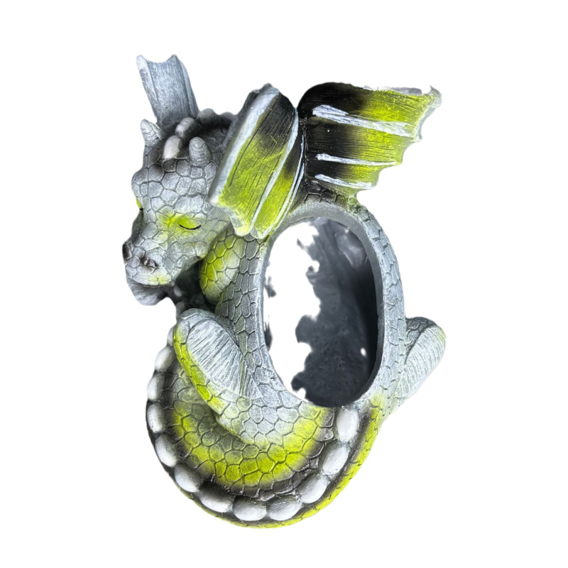 Dinozaurova smoljena dekorativna figura za vanjski vrt, pastoralni stil, ukrašavanje cvjetne posude