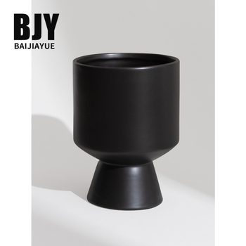 Keramički lonac za cvijeće, ručno izrađen, moderni minimalistički stil, obojena glazura, za stolnu upotrebu