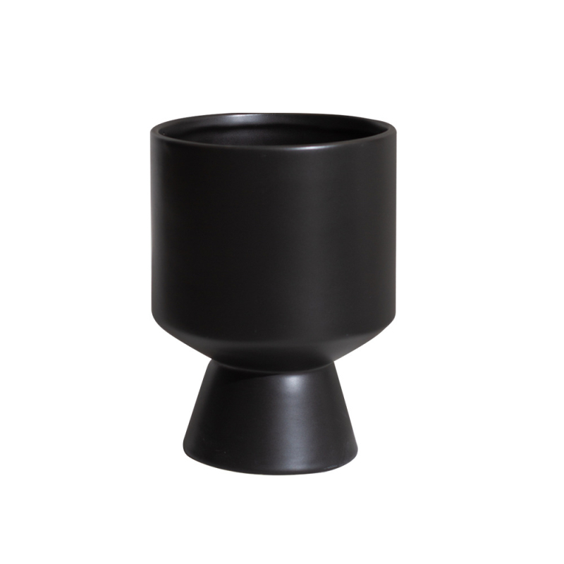 Keramički lonac za cvijeće, ručno izrađen, moderni minimalistički stil, obojena glazura, za stolnu upotrebu