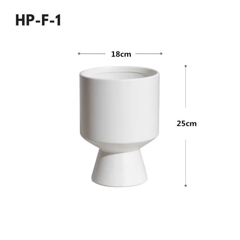 Keramički lonac za cvijeće, ručno izrađen, moderni minimalistički stil, obojena glazura, za stolnu upotrebu