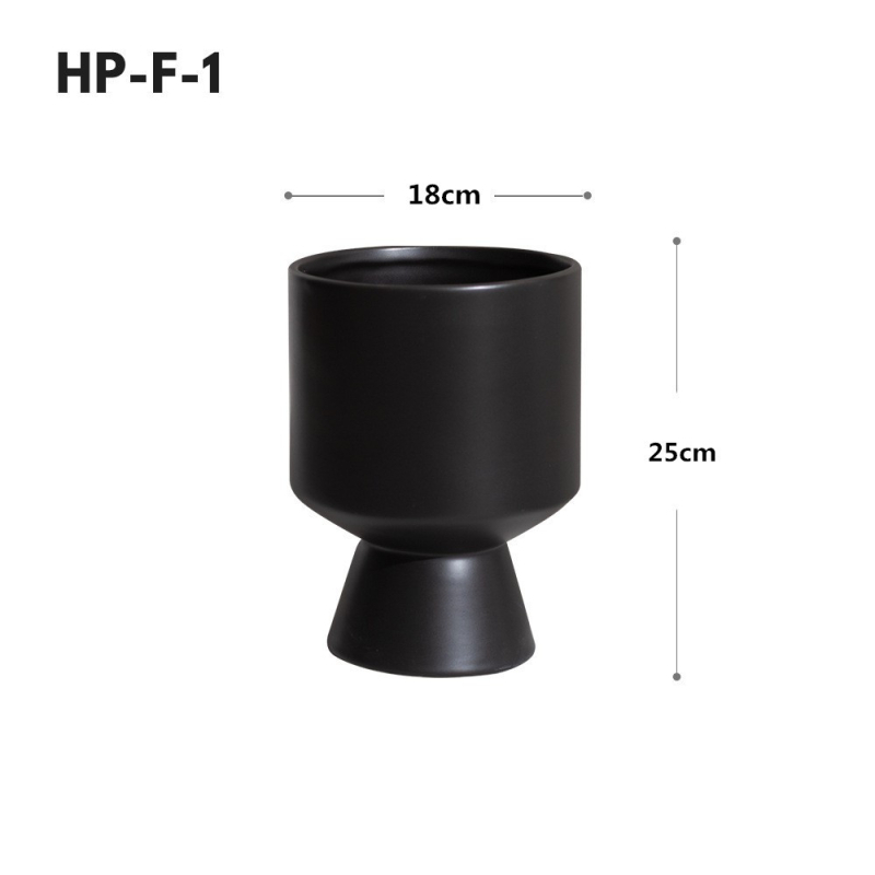 Keramički lonac za cvijeće, ručno izrađen, moderni minimalistički stil, obojena glazura, za stolnu upotrebu